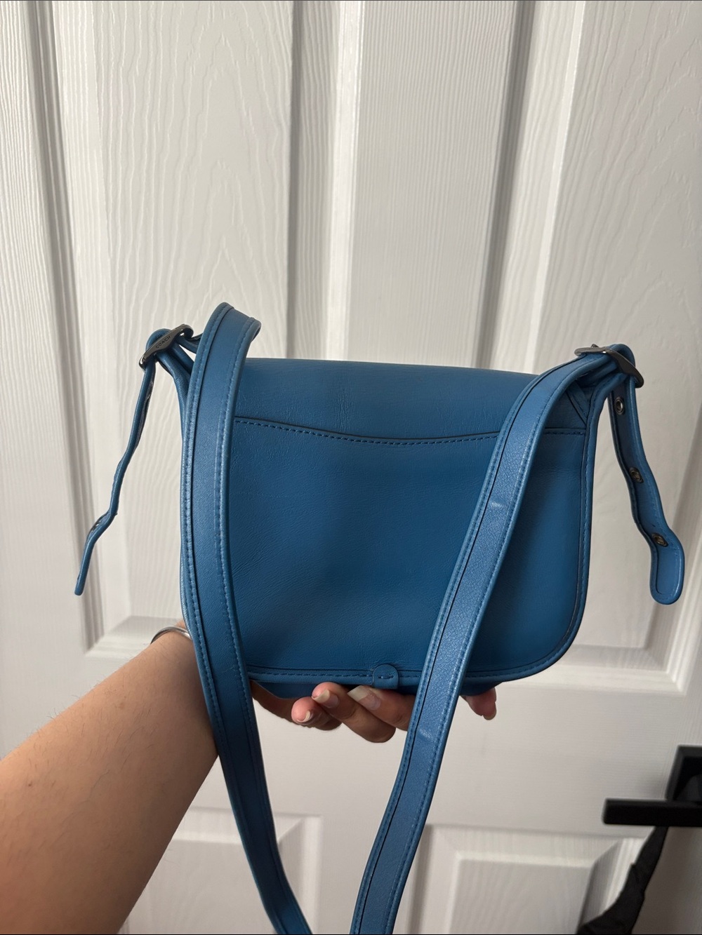 GUC coach small Patricia saddle bag in blue - Picture 5 of 5